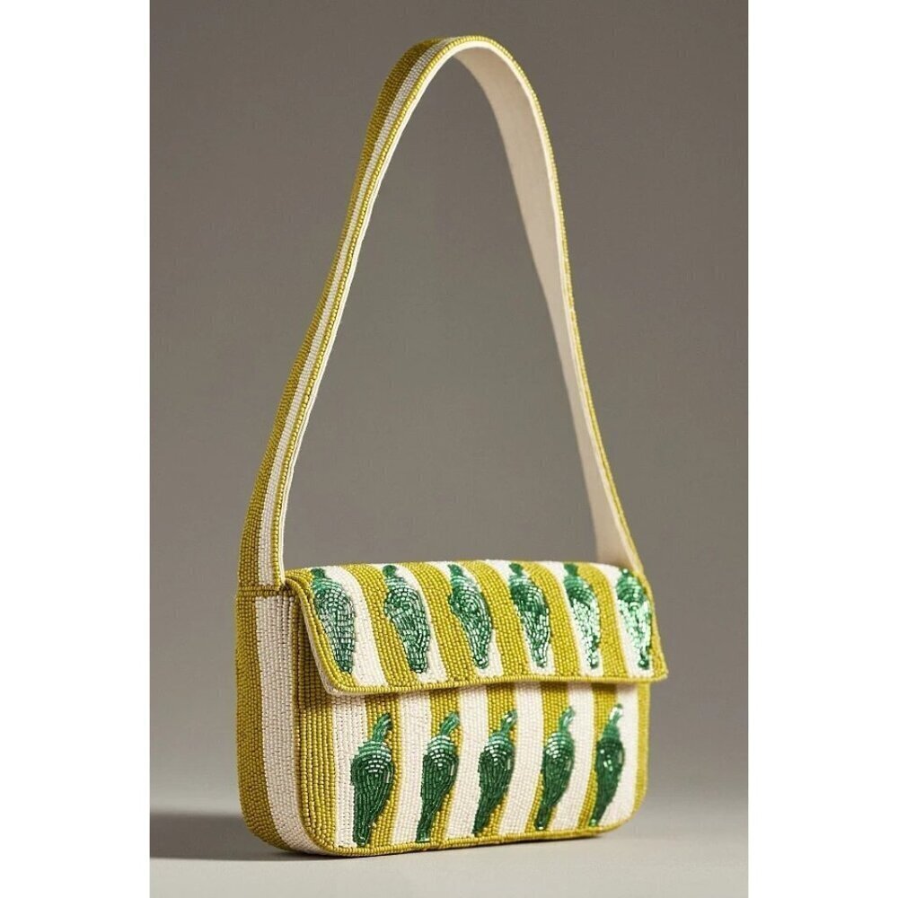 Anthropologie The Fiona Beaded Bag: Food and Drink Edition - Jalapeno